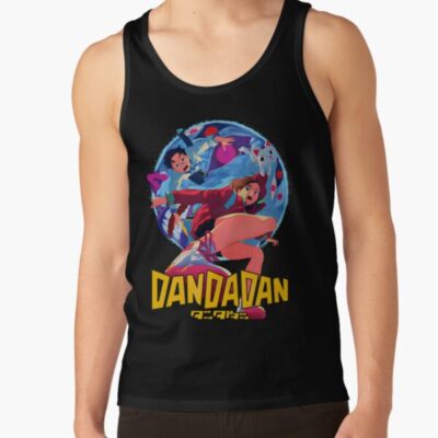Alternative view of Dan Da Dan Anime Art Retro Tank Top