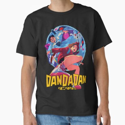 Alternative view of Dan Da Dan Anime Art Retro T-shirt