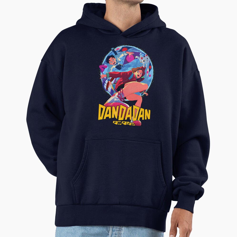 Dan Da Dan Anime Art Retro Hoodie - Image 5