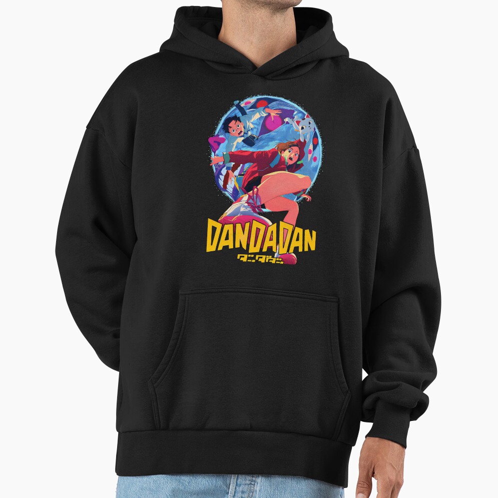 Dan Da Dan Anime Art Retro Hoodie - Image 2