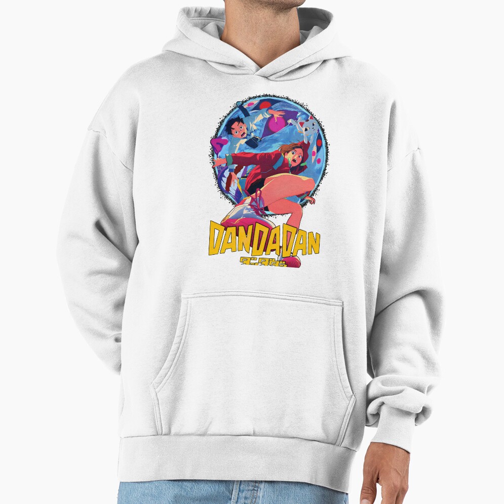 Dan Da Dan Anime Art Retro Hoodie