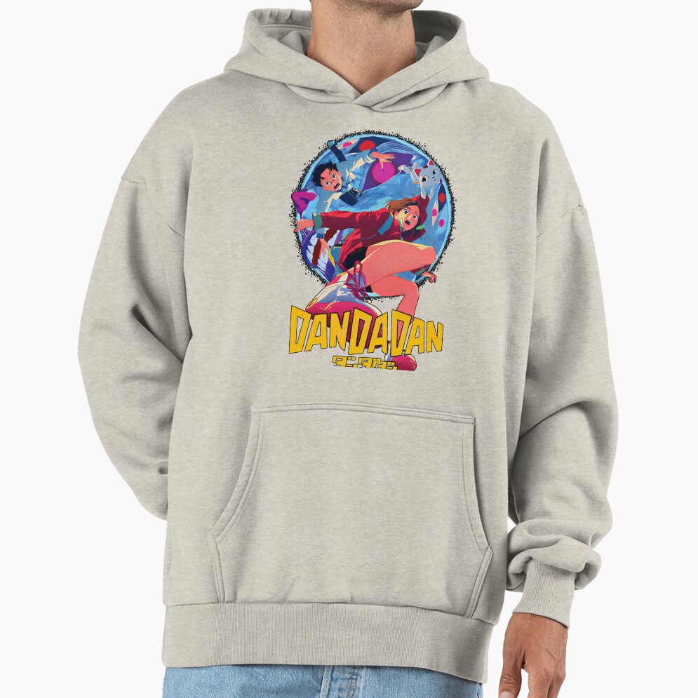 Dan Da Dan Anime Art Retro Hoodie - Image 3