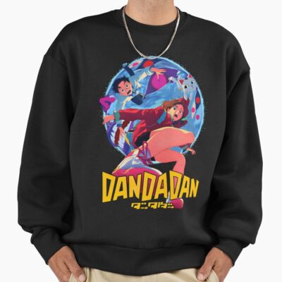 Alternative view of Dan Da Dan Anime Art Retro Sweatshirt
